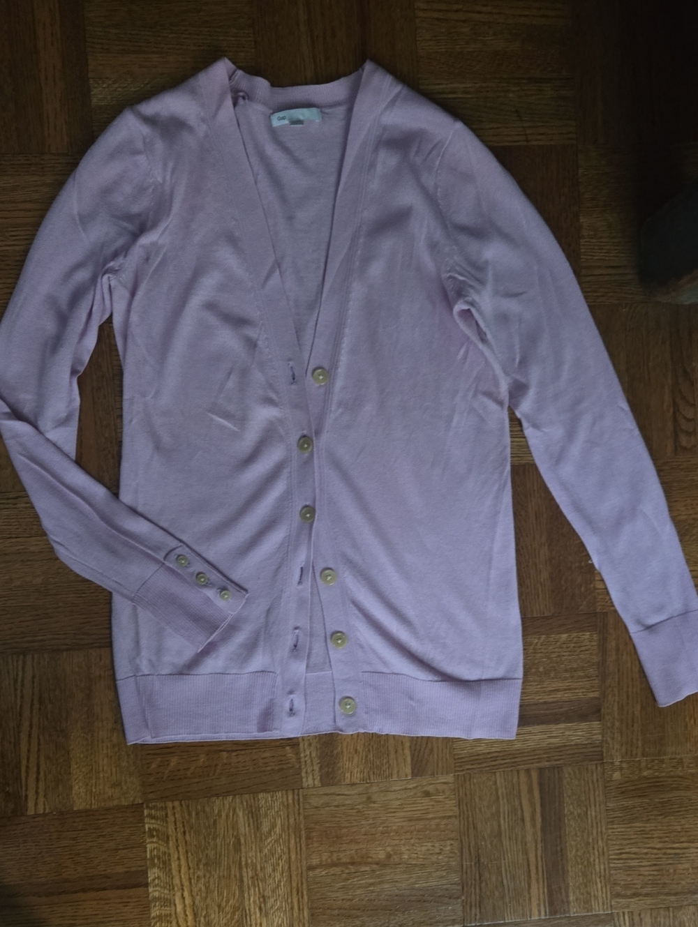 GAP LAVENDER BUTTON DOWN CARDIGAN SWEATER